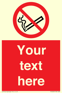 Custom No E-cigarettes / Vaping Sign